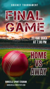 Cricket Tournament Digitalt display Template