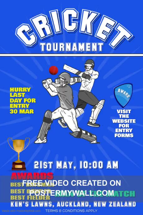 cricket tournament flyer banner paster Template | PosterMyWall