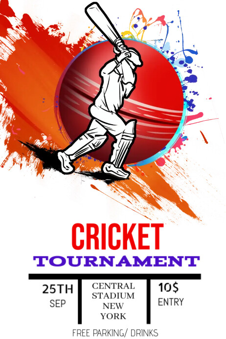 cricket tournament flyer Template | PosterMyWall