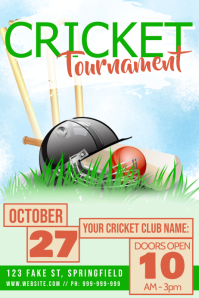 Cricket Turf Rend Poster Sample Design Free Cricket Posters In Minutes | PosterMyWall