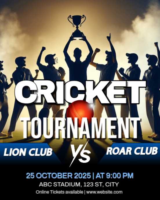 Modèle Cricket tournament poster | PosterMyWall
