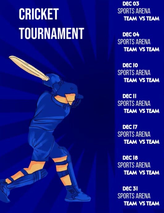 Cricket Tournament Template | PosterMyWall