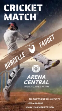 cricket tournament template Instagram Story