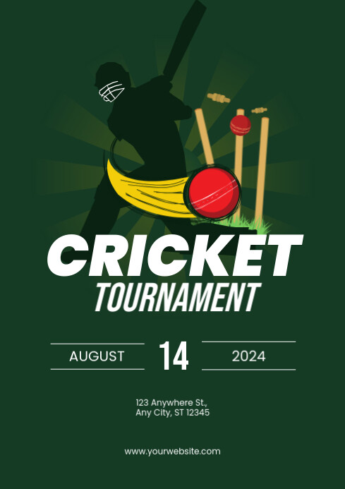 cricket tournament template | PosterMyWall