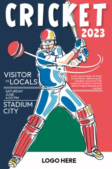 cricket tournament template | PosterMyWall