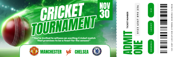 Cricket Tournament Email Header Template | PosterMyWall