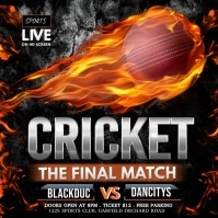 cricket video Square (1:1) template