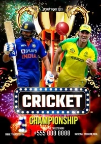 CRICKET WORLD CUP 2023 A4 template