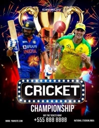 CRICKET WORLD CUP 2023 Рекламная листовка (US Letter) template