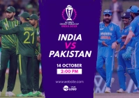 Cricket World Cup 2023 Match Postcard template