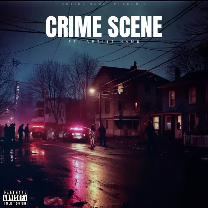 Crime Scene rap Album Cover Design Template | PosterMyWall