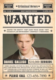 Criminal news A4 template