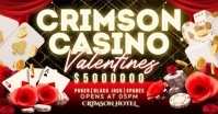 Crimson Casino Night Изображение, которым поделились на Facebook template
