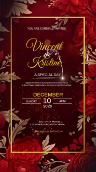 CRIMSON WEDDING ELEGANCE REEL Rolka Instagram template