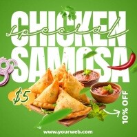 Crispy Samosa Instagram Post template