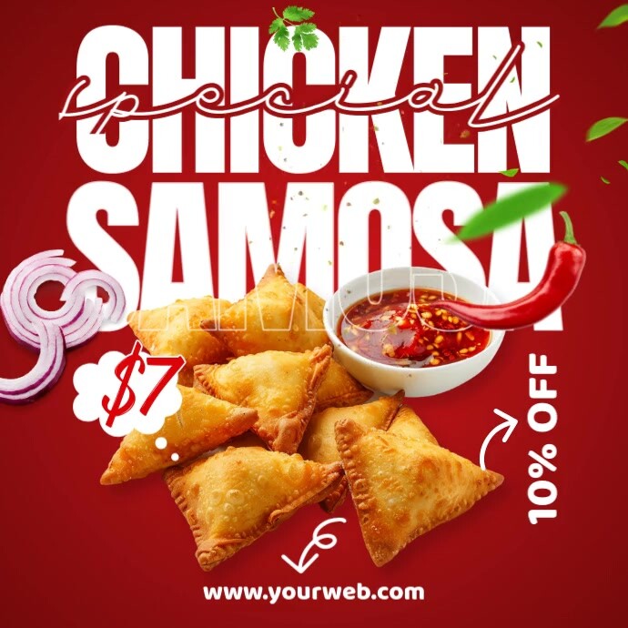 Copy of Crispy Samosa Instagram Post | PosterMyWall
