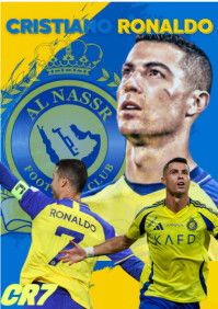 Cristiano Ronaldo Al Nassr Poster A4 Design Templete template