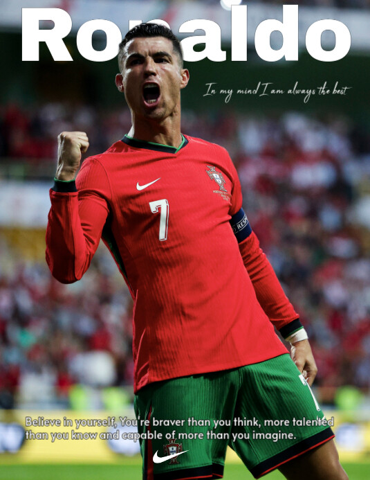 Cristiano Ronaldo CR7: Limited Special Edition Poster. Flyer (US Letter) template