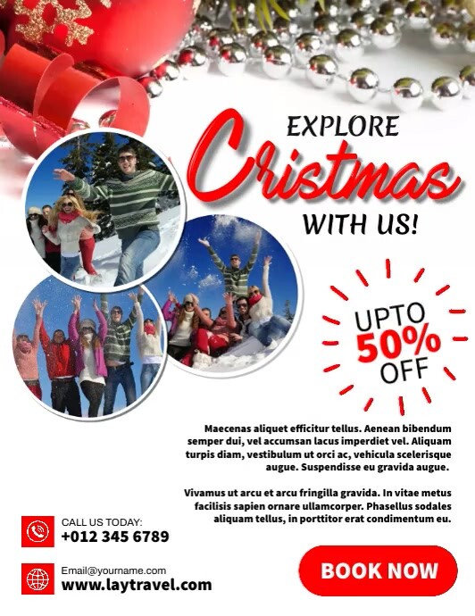 Cristmas Travel Flyer Template | PosterMyWall