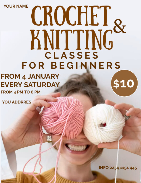 CROCHET AND KNITTING Template PosterMyWall