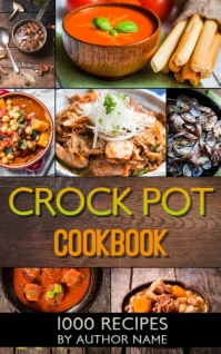 Crock Pot Slow Coocker Cookbook Title Cover Template Kindle/Book Covers