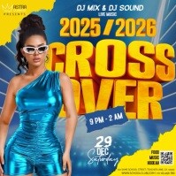 cross over 2026 night club lounge event party template Square (1:1)