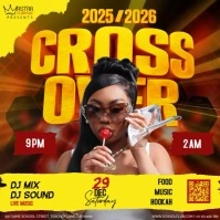 cross over 2026 night club lounge event party template Vierkant (1:1)