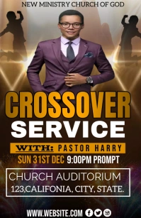 cross over banner and invite flyer 2024 Tabloid template