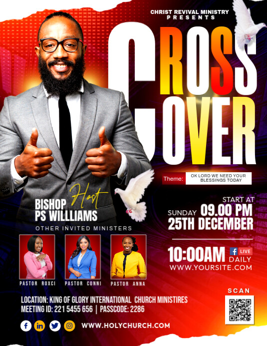 CROSS OVER Flyer (US Letter) template
