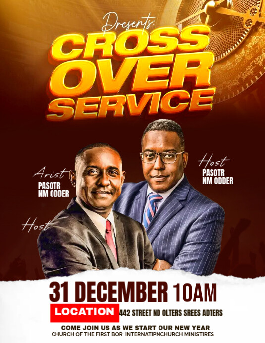 cross over Flyer (US Letter) template