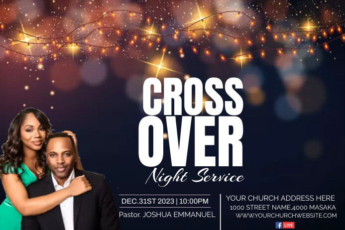 CROSS OVER Poster template