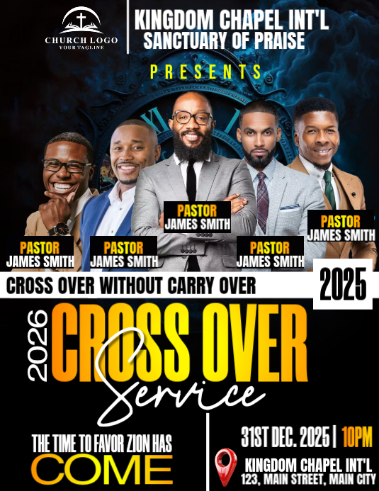 Copy of cross over night service flyer | PosterMyWall