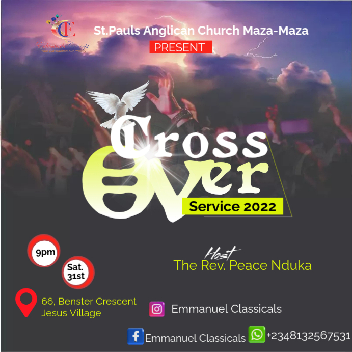 Cross over service Template | PosterMyWall