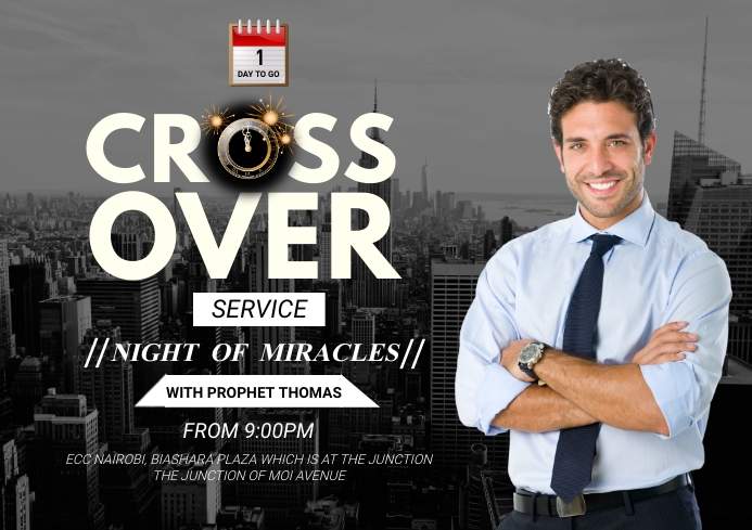 CROSS OVER SERVICE Template | PosterMyWall