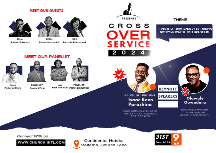 cross over service Postcard template