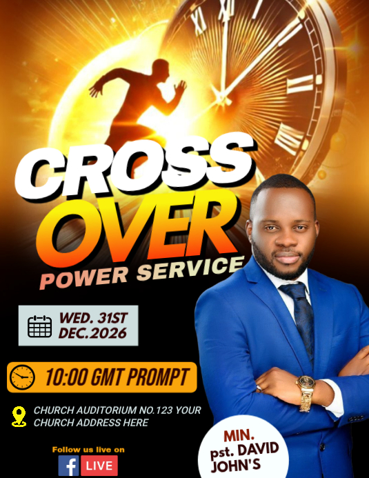 CROSS OVER SERVICE Template | PosterMyWall