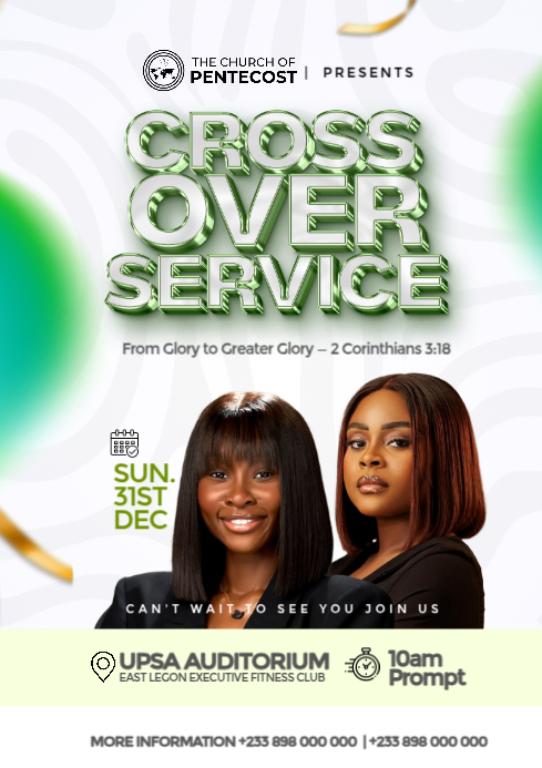 Cross Over Service Template | PosterMyWall