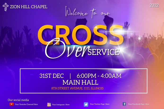 cross over service flyer Template | PosterMyWall