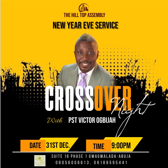 Cross over service flyer Instagram Post template