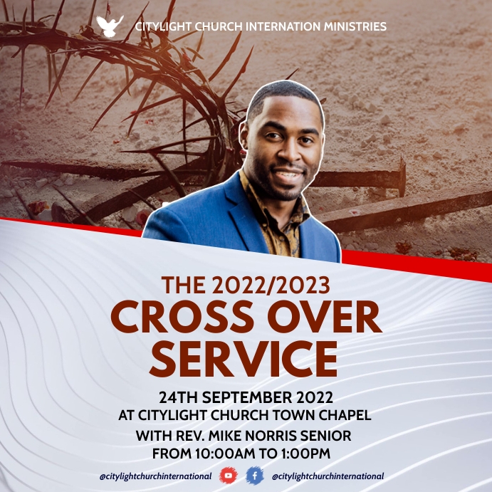 cross over service flyer template | PosterMyWall