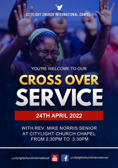 cross over service flyer template design | PosterMyWall