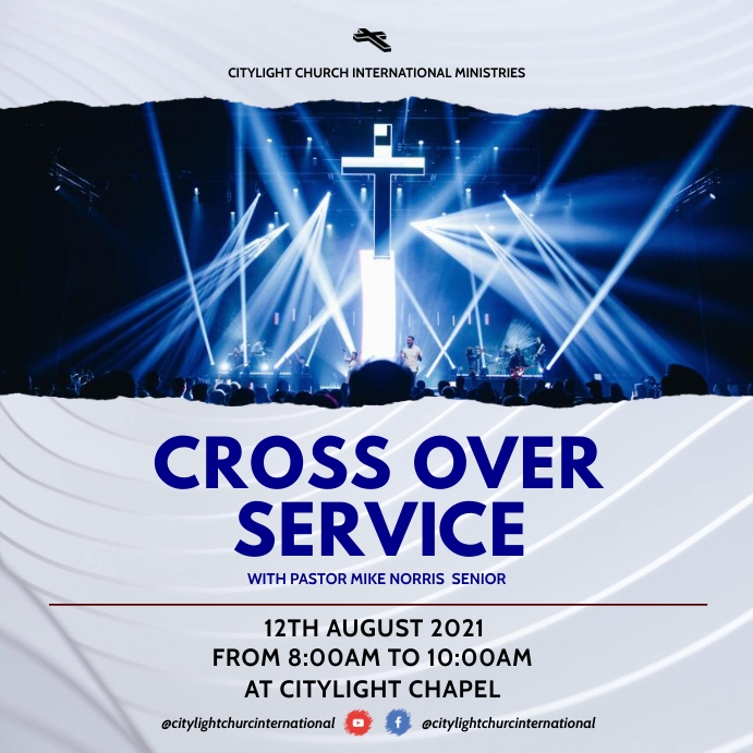 Copy of cross over service flyer template | PosterMyWall