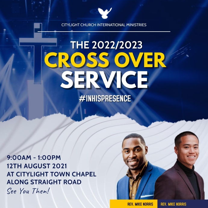 cross over service flyer template | PosterMyWall