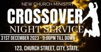 cross over service invitation flyer poster Facebook Shared Image template