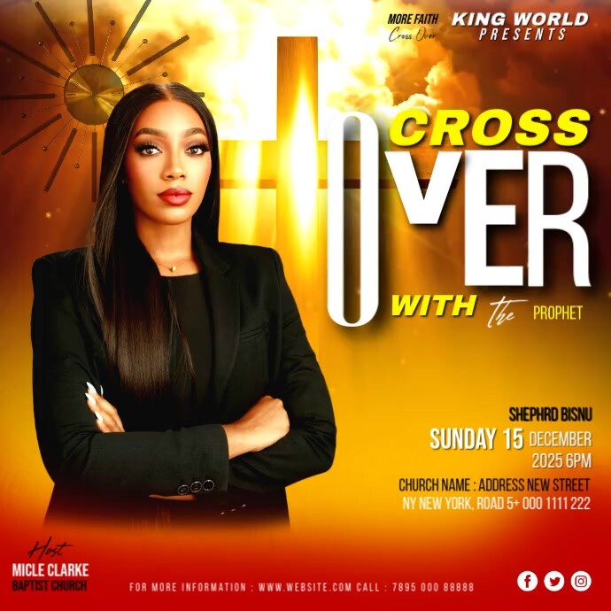 Plantilla de Cross over template | PosterMyWall