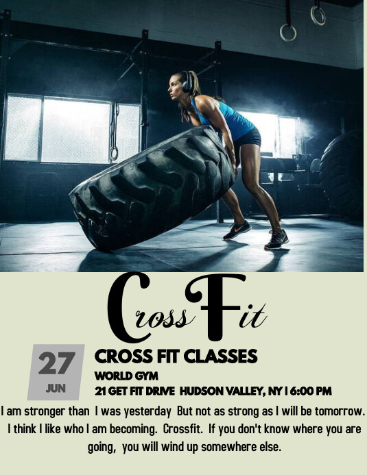 Crossfit Rounds Format Crossfit Event Posters