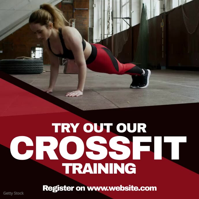 Crossfit fitness Quadrado (1:1) template