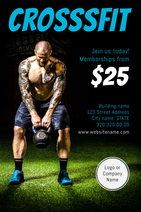 Crossfit Event Graphics Crossfit Fitness Flyer Template | PosterMyWall