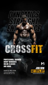 Crossfit Gym Fitness Instagram Story Video template