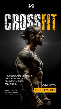 CrossFit Gym Fitness Ad Social Media Template Instagram Story